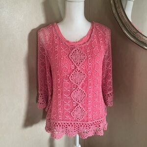 See thru top with matching camisole to wear underneath.